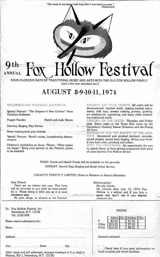 tæt rækkevidde kranium First Fox Hollow Festival